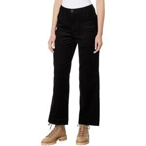 Kut from the Kloth Women's 6 Black Charlotte Corduroy Pants Straight Leg K27-3